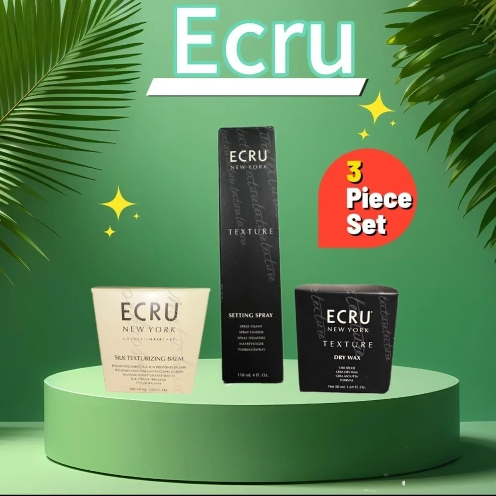 3 piece set of ECRU New York Silk Hair Styling Products Bundle NEW AND UNOPENED